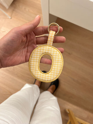 Llavero INICIAL Vichy amarillo