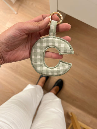 Llavero INICIAL Vichy verde te