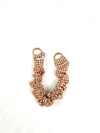 Mini Cinta Pulsera frunce Vichy canela