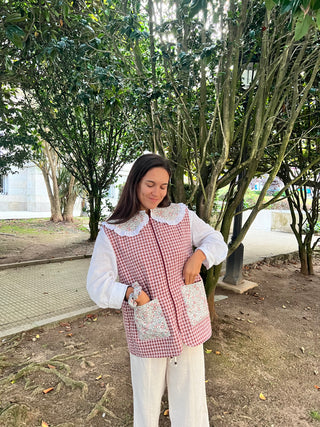 Bata sin mangas profesora Vichy uva