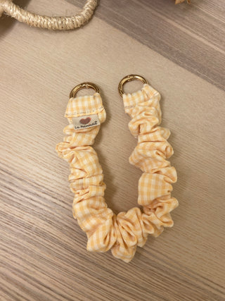 Mini Cinta Pulsera frunce Vichy amarillo