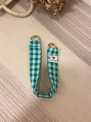 Mini Cinta Pulsera para móvil vichy eucalipto