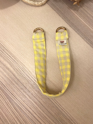 Mini Cinta Pulsera para móvil vichy flúor amarillo