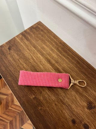 Llavero Vichy fresa mini