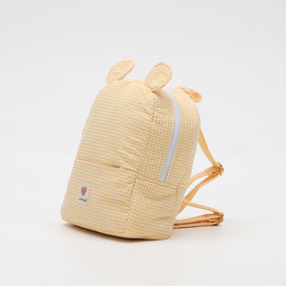 Mochila orejitas Vichy amarillo
