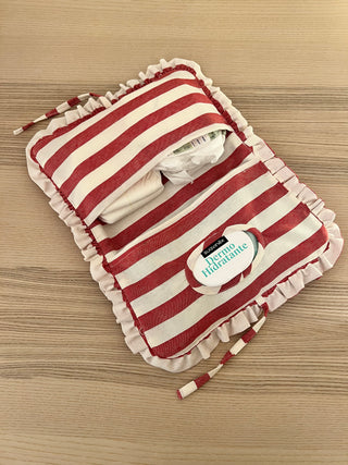 Organizador de Pañales y Toallitas / Rayas sandía