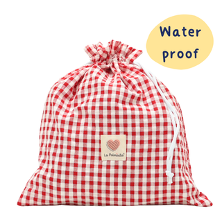 Bolsa multiusos impermeable Vichy rojo