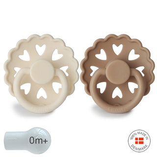 Pack 2 Chupetes FRIGG de silicona Fairytale Crudo & Camel Talla 1 | 0-6 meses (Copia)