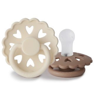 Pack 2 Chupetes FRIGG de silicona Fairytale Crudo & Camel Talla 1 | 0-6 meses (Copia)