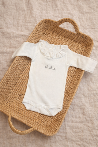 Body personalizado para bebé bordado con nombre – 100% algodón