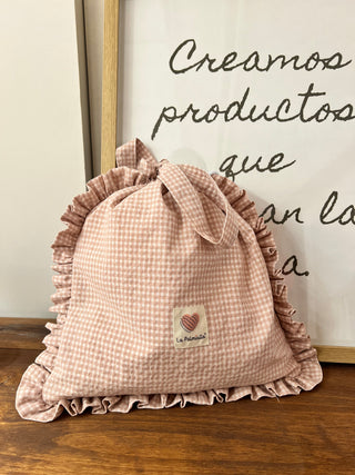 Bolsa Impermeable para Muda de Bebé con Asas / Vichy maquillaje