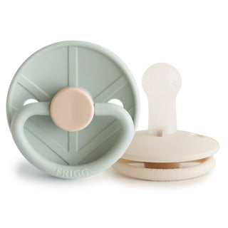 Pack 2 Chupetes FRIGG de silicona Sage & Cream Talla 1 | 0-6 meses