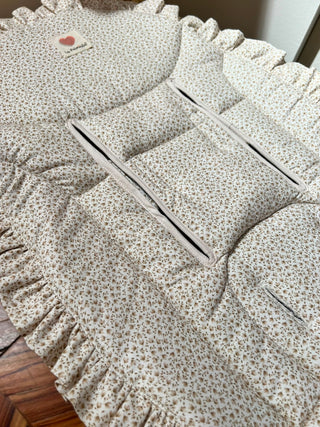 Colchoneta Universal Confort / Flores beige