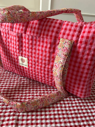 Bolsa de Viaje & Gimnasio Vichy fresa