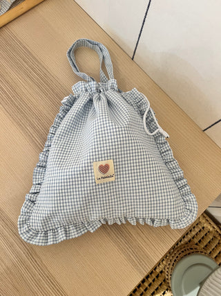 Bolsa Impermeable para Muda de Bebé con Asas / Vichy azul