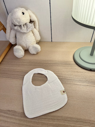 Babero velcro Bambula blanca