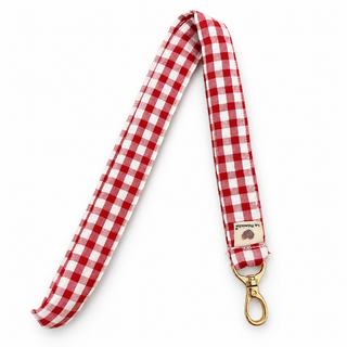 Cuelga llaves / vichy rojo