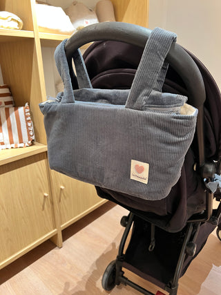 Bolsa de carro mini - Pana Azul grisáceo