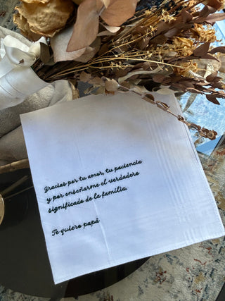 Pañuelo personalizado bordado para boda