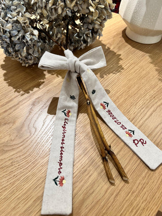Lazo para ramo de novia personalizado | Bordado con girasoles