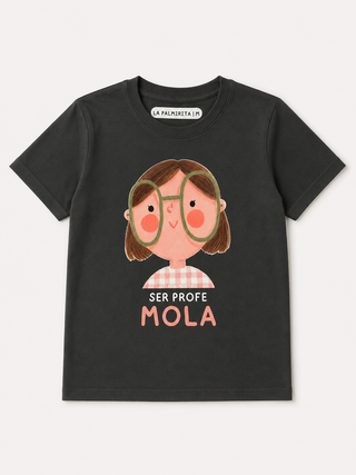 Camiseta SER PROFE MOLA / Verde abeto