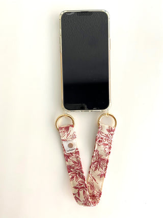 Mini Cinta Pulsera para móvil Toile Burdeos (sin funda)